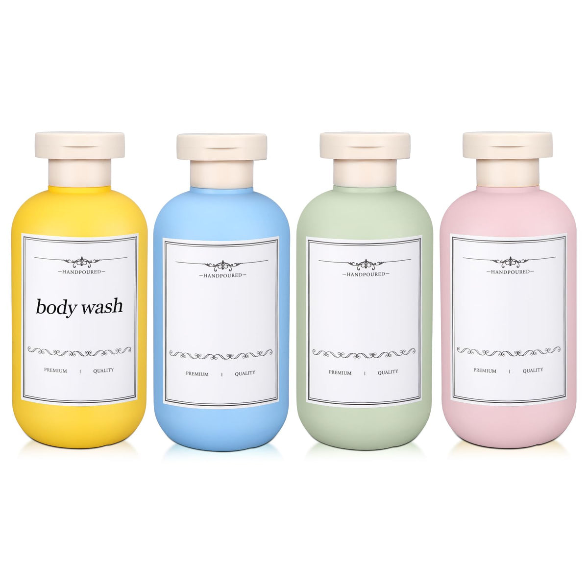 3 PACK Travel Shampoo Bottle, Empty Plastic Squeeze Bottles 6.8oz with Flip Cap, Lotion Container for Toiletries Travel Size Shampoo and Conditioner