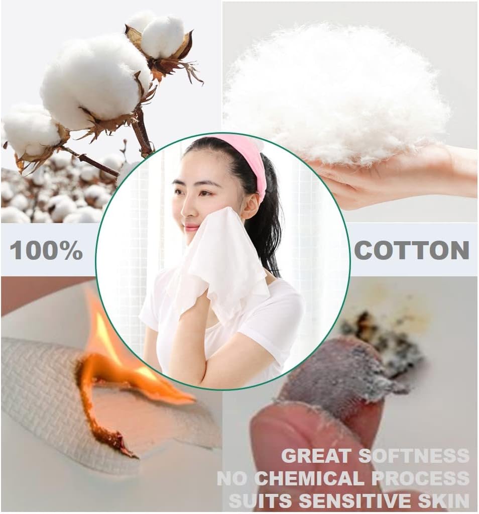 QUALIALL Compressed Washcloths Towels, Premium Disposable Wash Cloths for Travel Camping