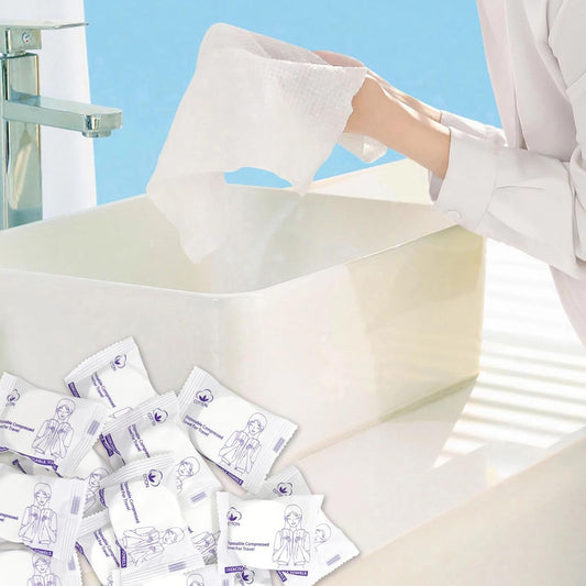 16 Pack Disposable Towels for Travel Compressed Towels Washcloths 23''X12''