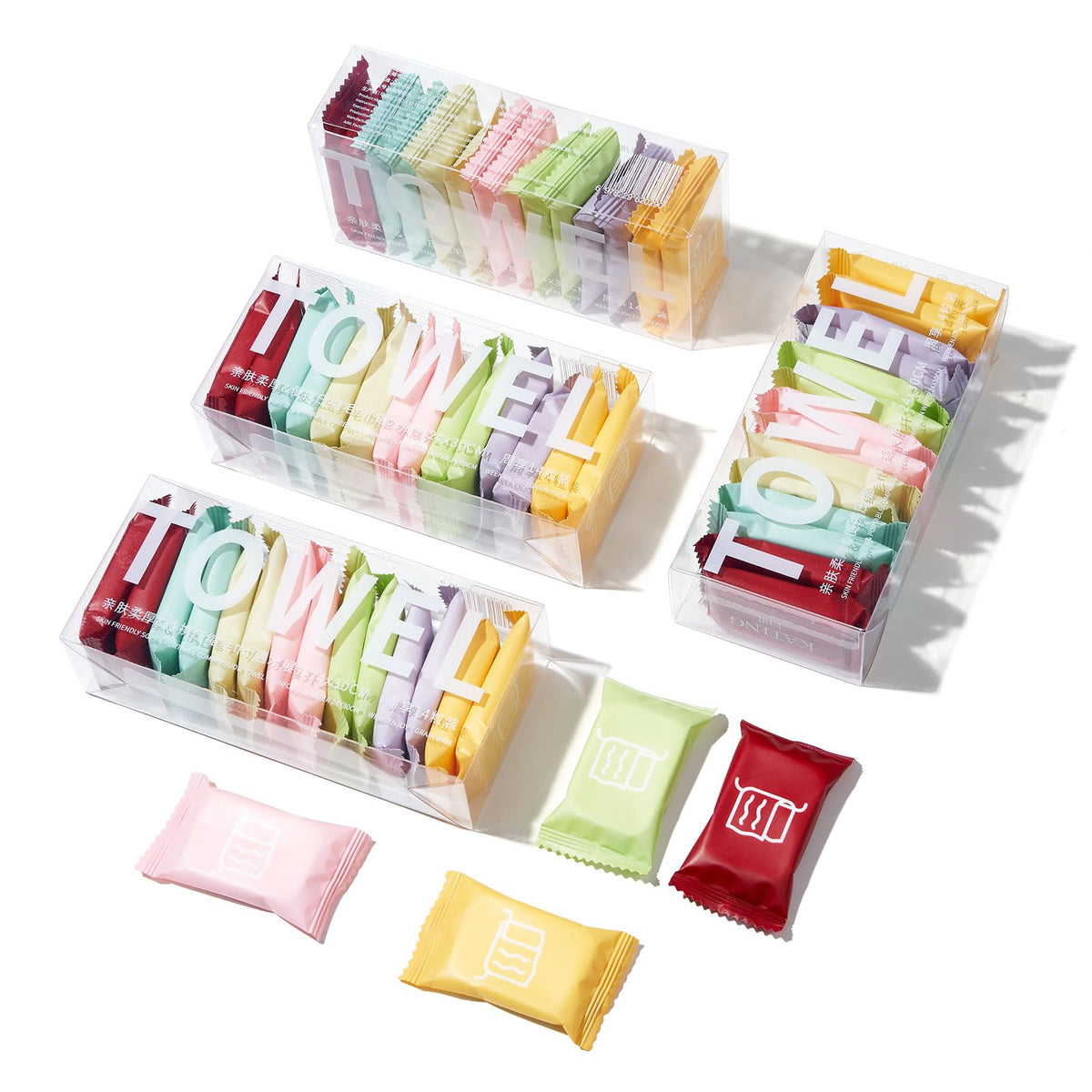QIUTIMIY 56PCS Disposable Compressed Towels Tablet for Travel Wash Cloth Disposable Washcloths Portable Face Towels Super Absorbent