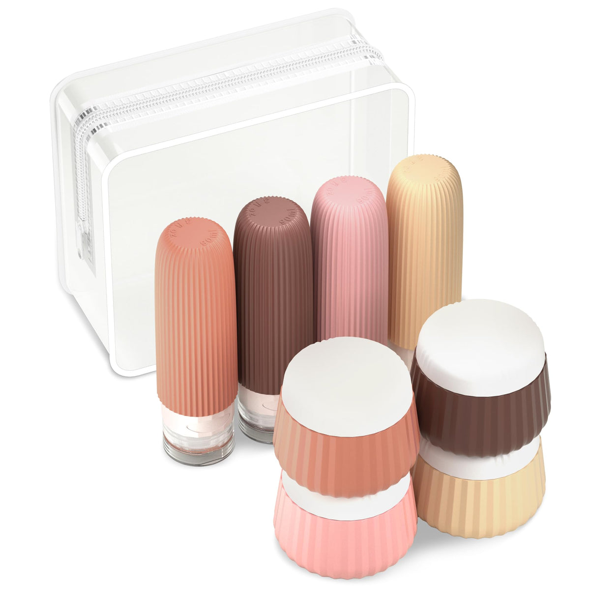 Mrsdry Travel Bottles 8 Pack, TSA Approved 3 oz Travel Containers with Clear Bag, Leak Proof Silicone Squeezable Essentials Jars