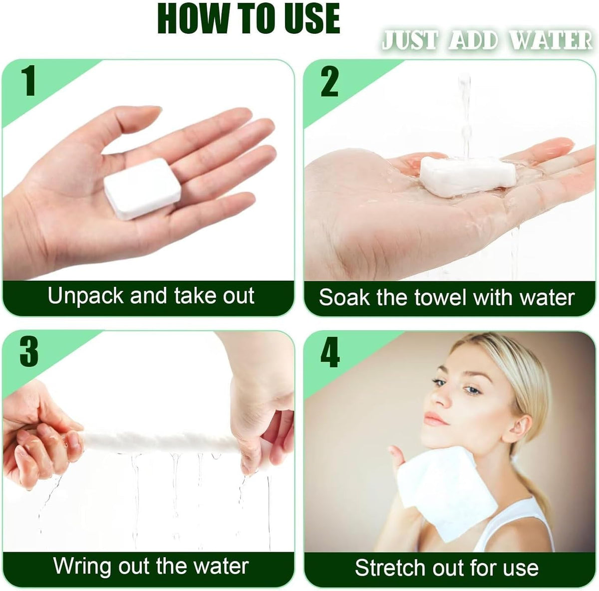 Compressed Towels Tablets Disposable Washcloths 20 Count