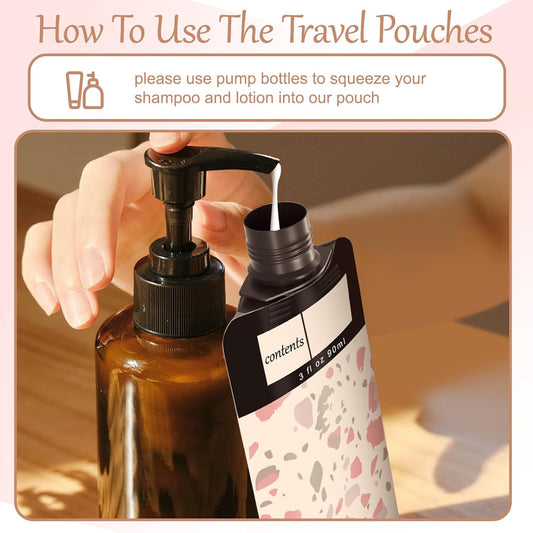 ANNOG 18Pk Travel Pouches for Toiletries, TSA Approved 3oz Leakproof Bags
