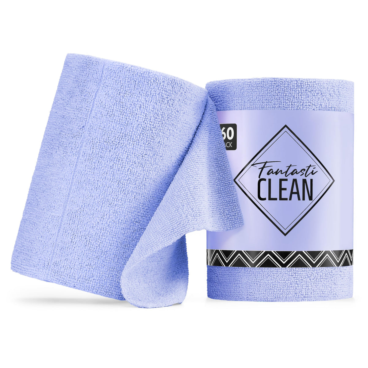Fantasticlean Microfiber Cleaning Cloth Roll, Pink, 60 Pack, 8" x 8"