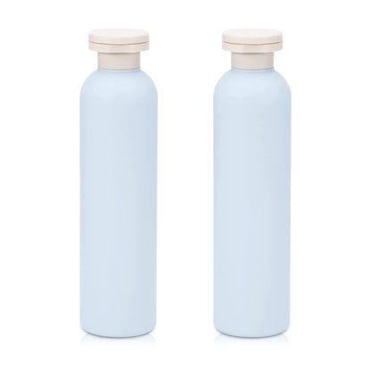 8.8 oz Plastic Travel Shampoo Bottles, Refillable Flip Cap Squeeze Bottles for Toiletries, Large Leakage-proof Travel Shampoo and Conditioner Container (Blue and Green)