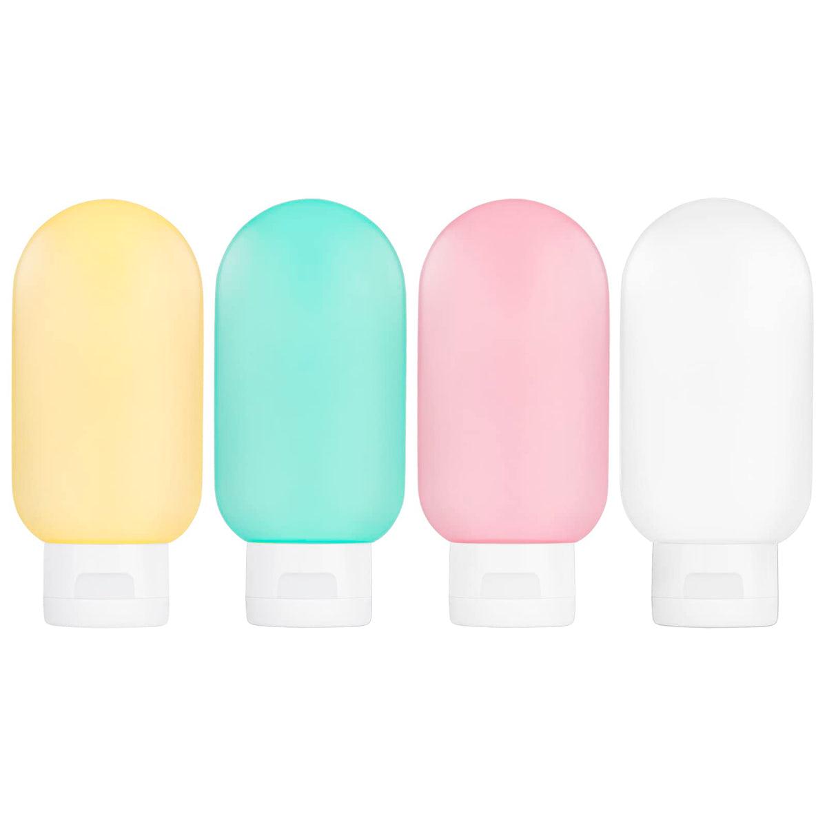 TSA Approved Travel Bottles Set for Toiletries Travel Size Containers Kit 4 Pack Portable Leak Proof Refillable Squeeze Cosmetic Airplane Essential Shampoo Hair Conditioner Body Lotion Bath Shower Gel