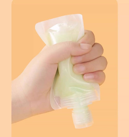 10pcs Travel Pouches for Toiletries, Leak Proof Travel Fluid Makeup Packing Bag, TSA Approved Squeeze Liquid Pouches for Travel, Plastic Pouch for Lotion Shampoo Cream Hand Soap