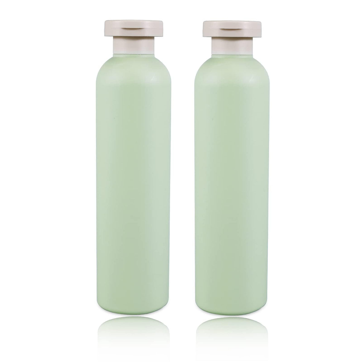 8.8 oz Plastic Travel Shampoo Bottles, Refillable Flip Cap Squeeze Bottles for Toiletries, Large Leakage-proof Travel Shampoo and Conditioner Container (Blue and Green)
