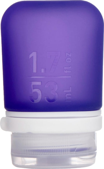 humangear GoToob+ (Small) | Refillable Silicone Travel Bottle | Locking Lid | Food-Safe Material | Clear, Small (1.7 fl.oz; 53ml)