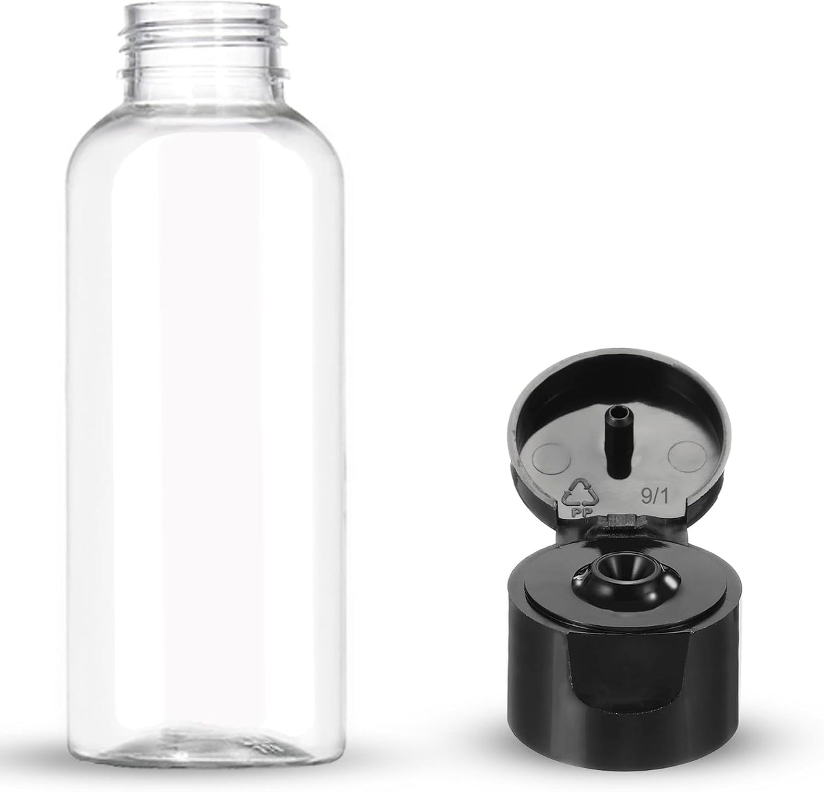 DNSEN 5 Pack 3.4 oz Travel Size Bottles for Toiletries with Labels