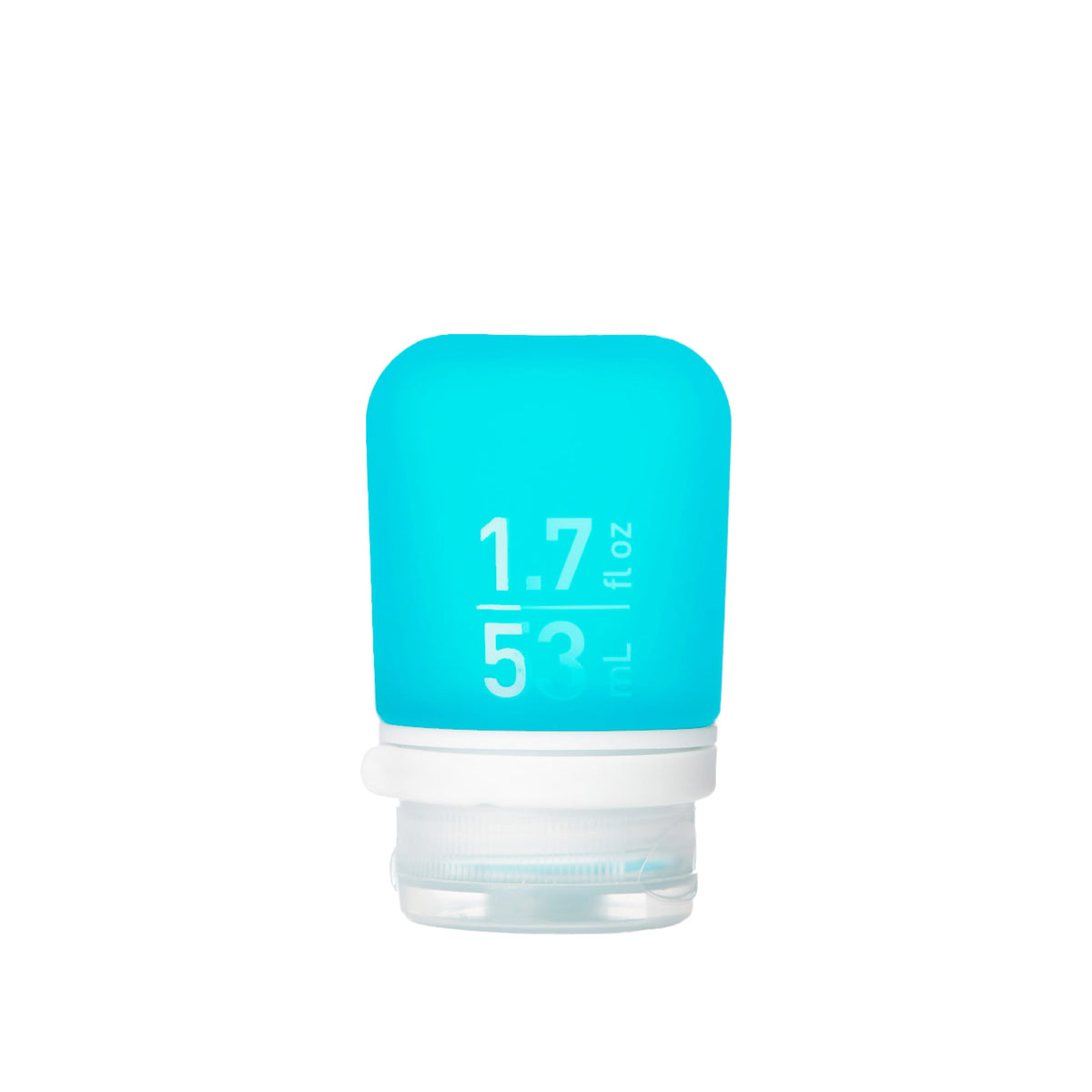 humangear GoToob+ (Small) | Refillable Silicone Travel Bottle | Locking Lid | Food-Safe Material | Clear, Small (1.7 fl.oz; 53ml)