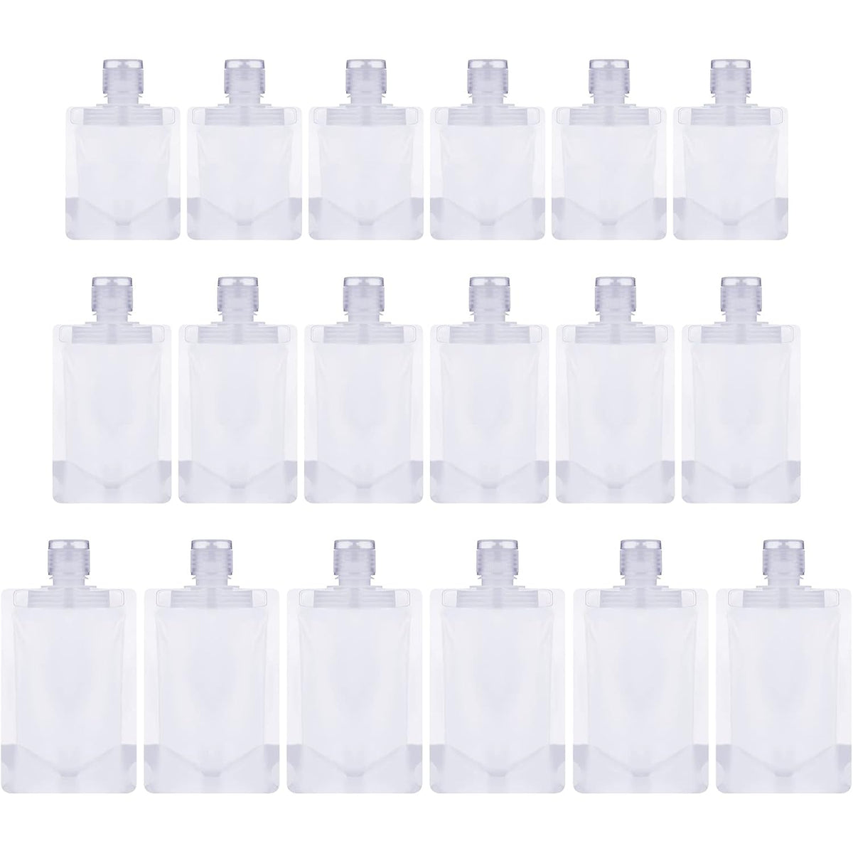 Outus 18 Pcs Travel Pouches for Toiletries, 30/50/100 ml