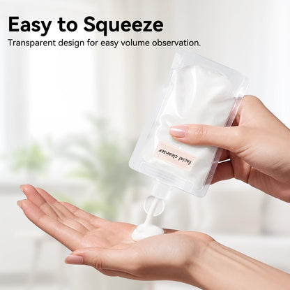 Clear Travel Pouches for Toiletries,9 Pk TSA Leakproof Bottles