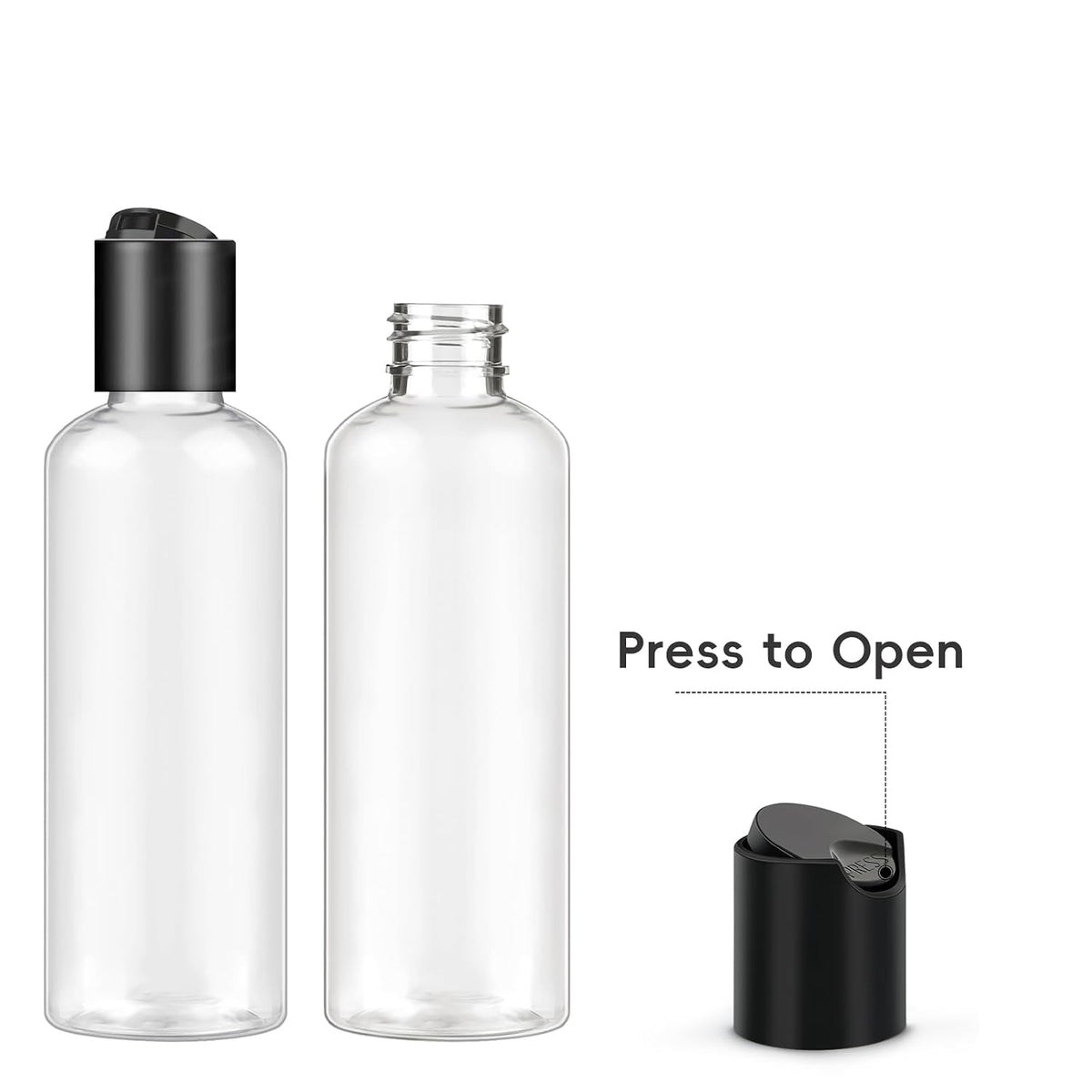 TUZAZO 10 Pack 3.4 oz Travel Bottles TSA Approved for Toiletries