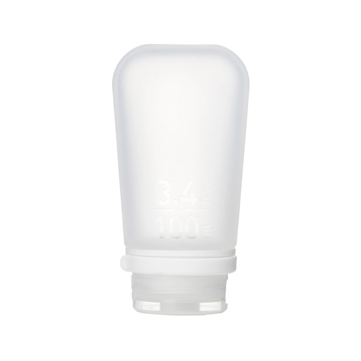 humangear GoToob+ (Small) | Refillable Silicone Travel Bottle | Locking Lid | Food-Safe Material | Clear, Small (1.7 fl.oz; 53ml)
