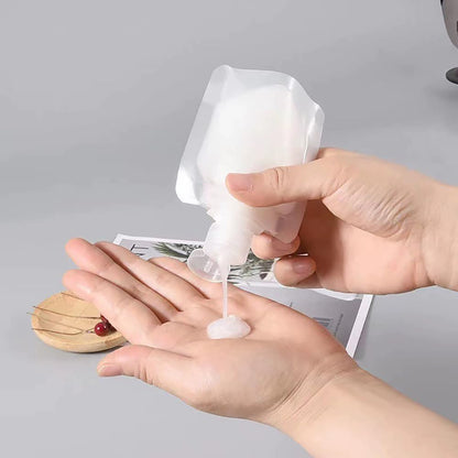 10pcs Travel Pouches for Toiletries, Leak Proof Travel Fluid Makeup Packing Bag, TSA Approved Squeeze Liquid Pouches for Travel, Plastic Pouch for Lotion Shampoo Cream Hand Soap