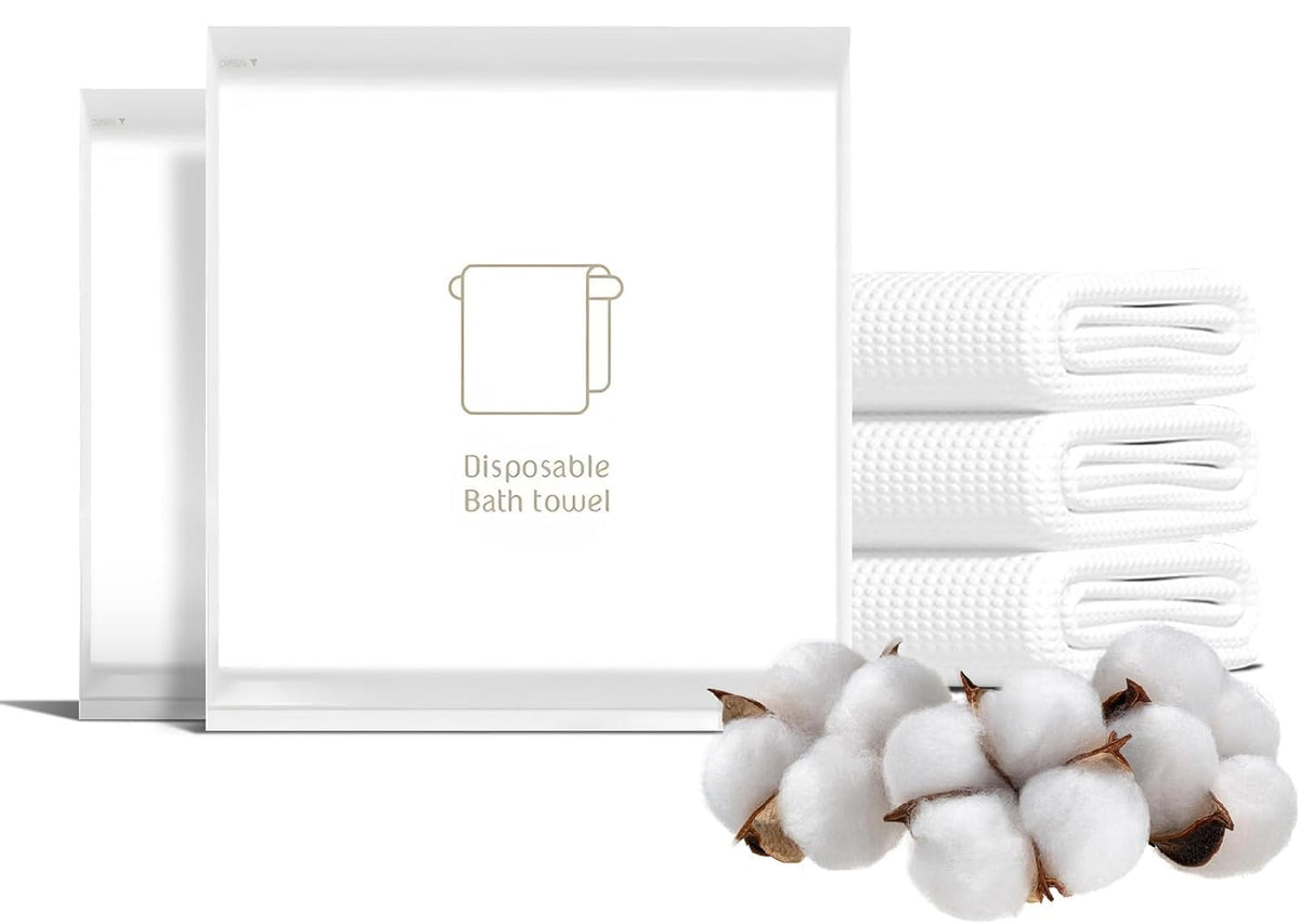 THMINS 20 Pack Disposable Bath Towels Extra Large, 27.5"x55" Shower Towels