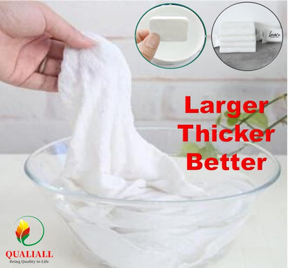 QUALIALL Compressed Washcloths Towels, Premium Disposable Wash Cloths for Travel Camping