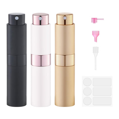 8ml Travel Perfume Bottle Refillable, Atomizer Sprayer for Cologne 3PCS