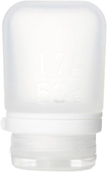 humangear GoToob+ (Small) | Refillable Silicone Travel Bottle | Locking Lid | Food-Safe Material | Clear, Small (1.7 fl.oz; 53ml)