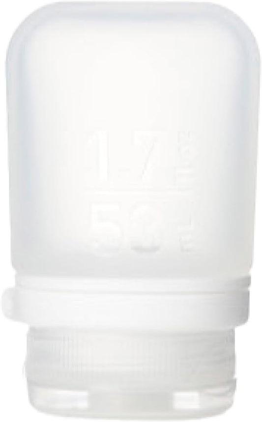 humangear GoToob+ (Small) | Refillable Silicone Travel Bottle | Locking Lid | Food-Safe Material | Clear, Small (1.7 fl.oz; 53ml)