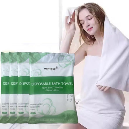 10 Pack Disposable Bath Towels Large 55"x27.5" Thick for Travel