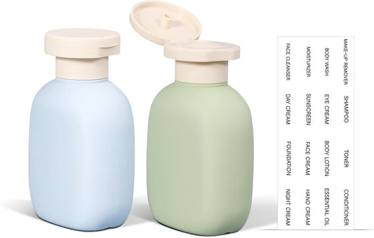 ASEVAT 3.4oz Travel Bottle with Flip Cap, Leak Proof Squeeze Bottles, Refillable Plastic Travel Containers for Creams, Lotion, Foundation, Shampoo, Conditioner