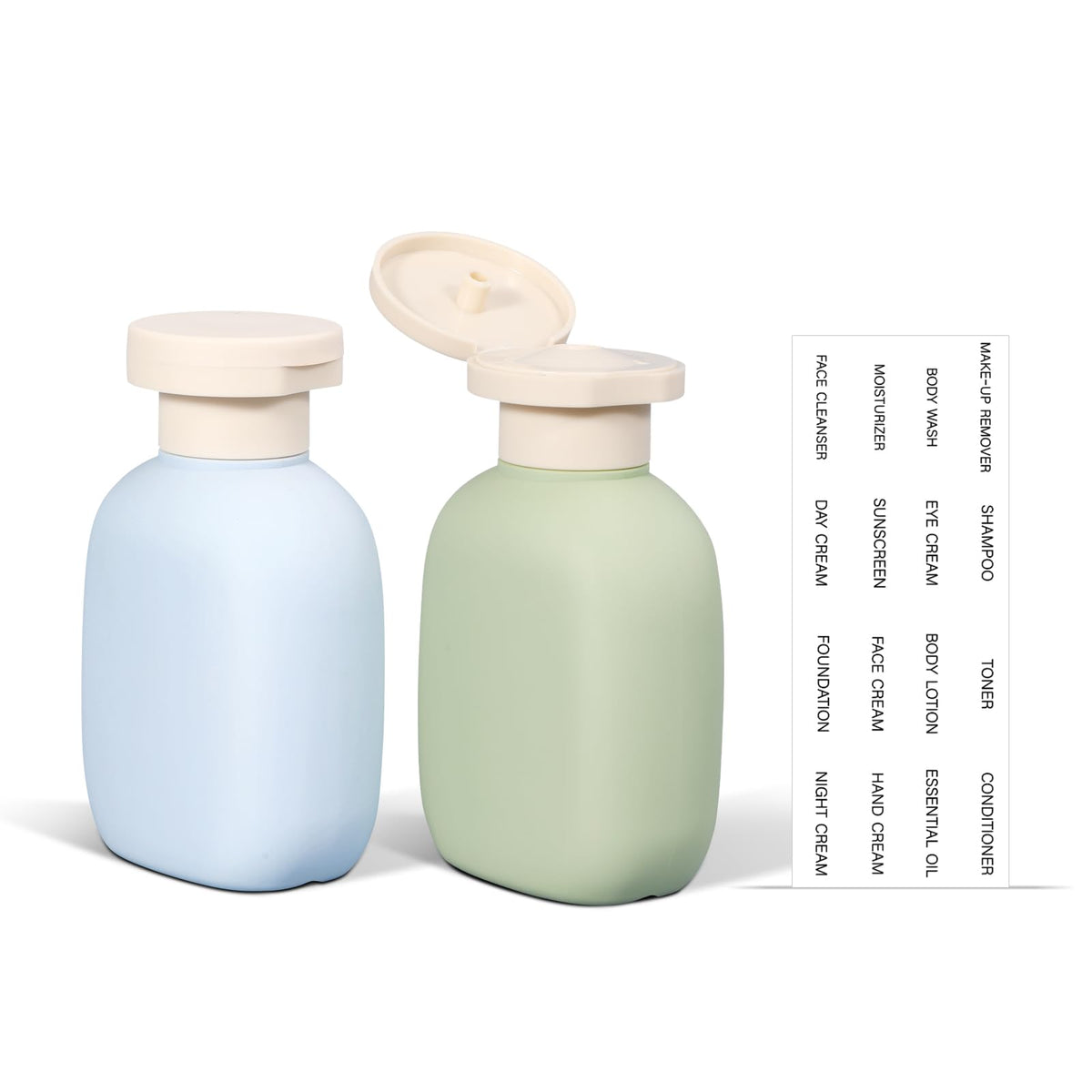 ASEVAT 3.4oz Travel Bottle with Flip Cap, Leak Proof Squeeze Bottles, Refillable Plastic Travel Containers for Creams, Lotion, Foundation, Shampoo, Conditioner