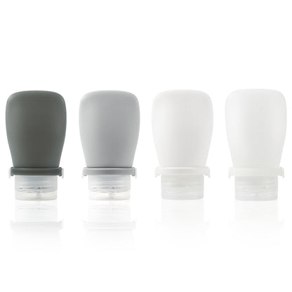 4 Pack 1oz Silicone Travel Bottles Leak Proof Squeeze Bottles For Toiletries Shampoo Conditioner Lotion Salad Dressing Travel Size Containers