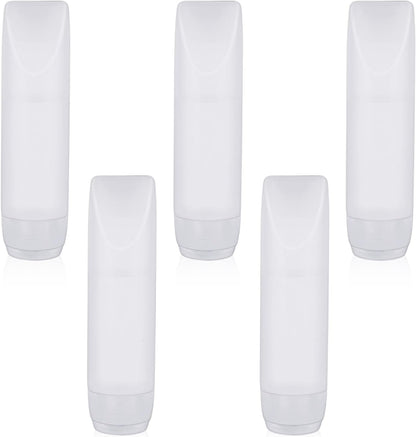 Refillable Cosmetic Containers, 5 Pieces 1 Oz Travel Bottles Mini Squeeze Bottle Makeup Containers Empty Lotion Bottles Toothpaste Container Reusable Travel Dispensers Bottles for Liquids Toiletries
