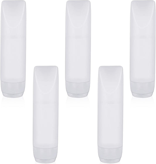 Refillable Cosmetic Containers, 5 Pieces 1 Oz Travel Bottles Mini Squeeze Bottle Makeup Containers Empty Lotion Bottles Toothpaste Container Reusable Travel Dispensers Bottles for Liquids Toiletries