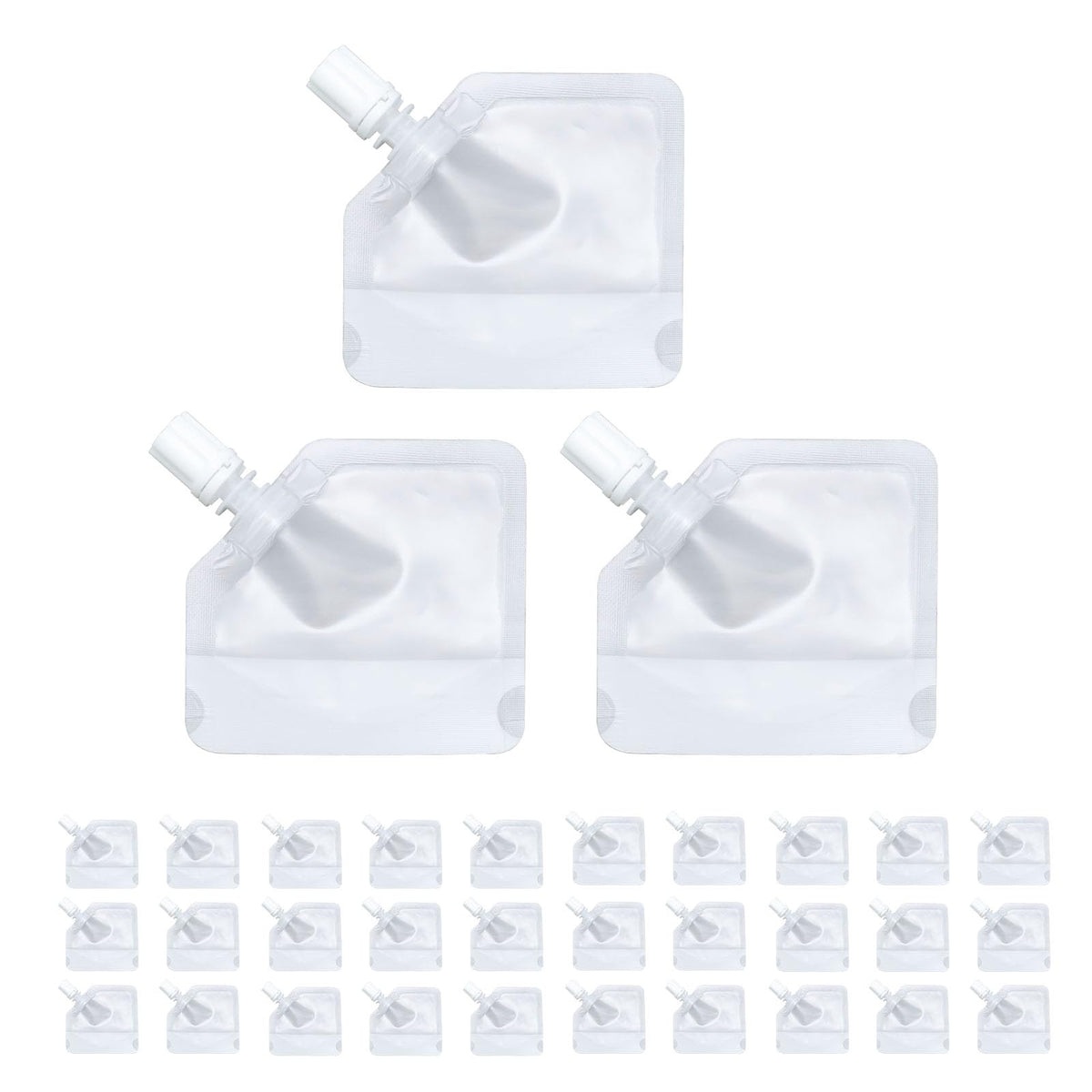 15 Pcs Leak Proof Empty Squeeze Pouches, 1 oz, 1.7 oz and 3.5 oz