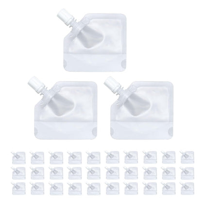 15 Pcs Leak Proof Empty Squeeze Pouches, 1 oz, 1.7 oz and 3.5 oz