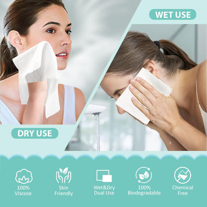 HOMEXCEL Face Towels, Disposable Face Towelette Ultra Soft & Absorbent
