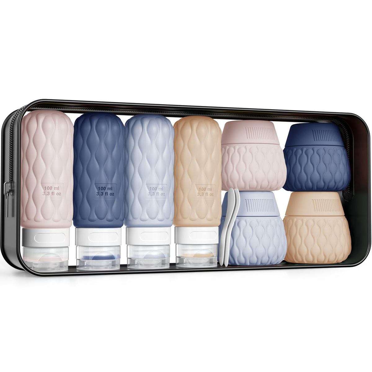 Travel Bottles for Toiletries Silicone Travel Size Containers 3.4oz 1.7oz
