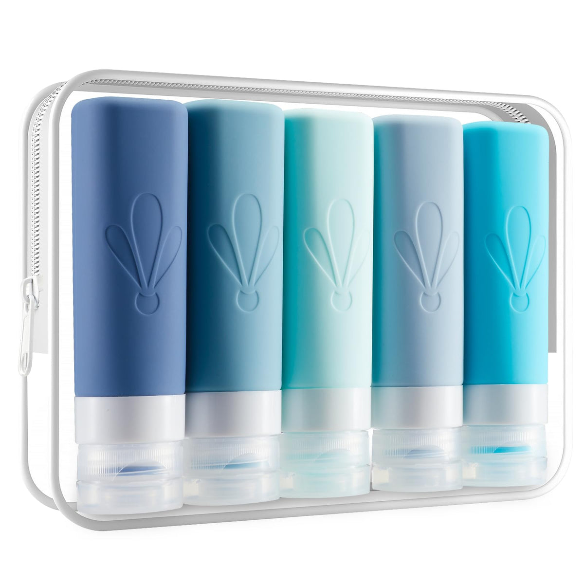 INSFIT Travel Bottles for Toiletries, TSA Approved 3oz Travel Size Toiletries, BPA Free Leak Proof Squeezable Silicone Tubes Travel Essentials for Shampoo Conditioner Lotion Soap