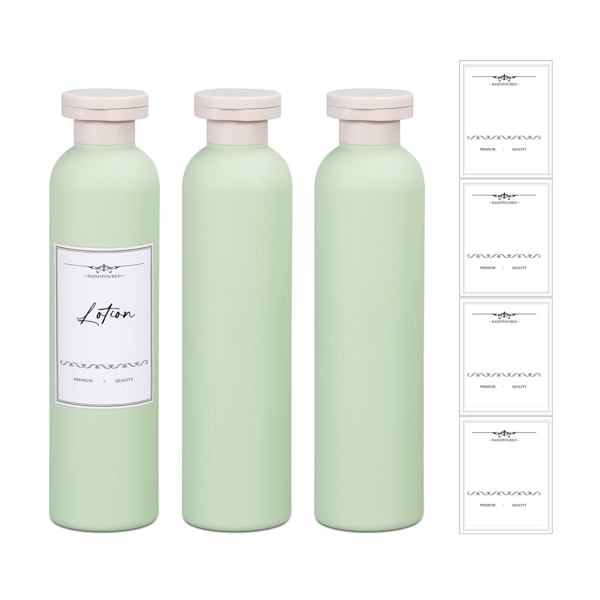 3 PACK Travel Shampoo Bottle, Empty Plastic Squeeze Bottles 6.8oz with Flip Cap, Lotion Container for Toiletries Travel Size Shampoo and Conditioner