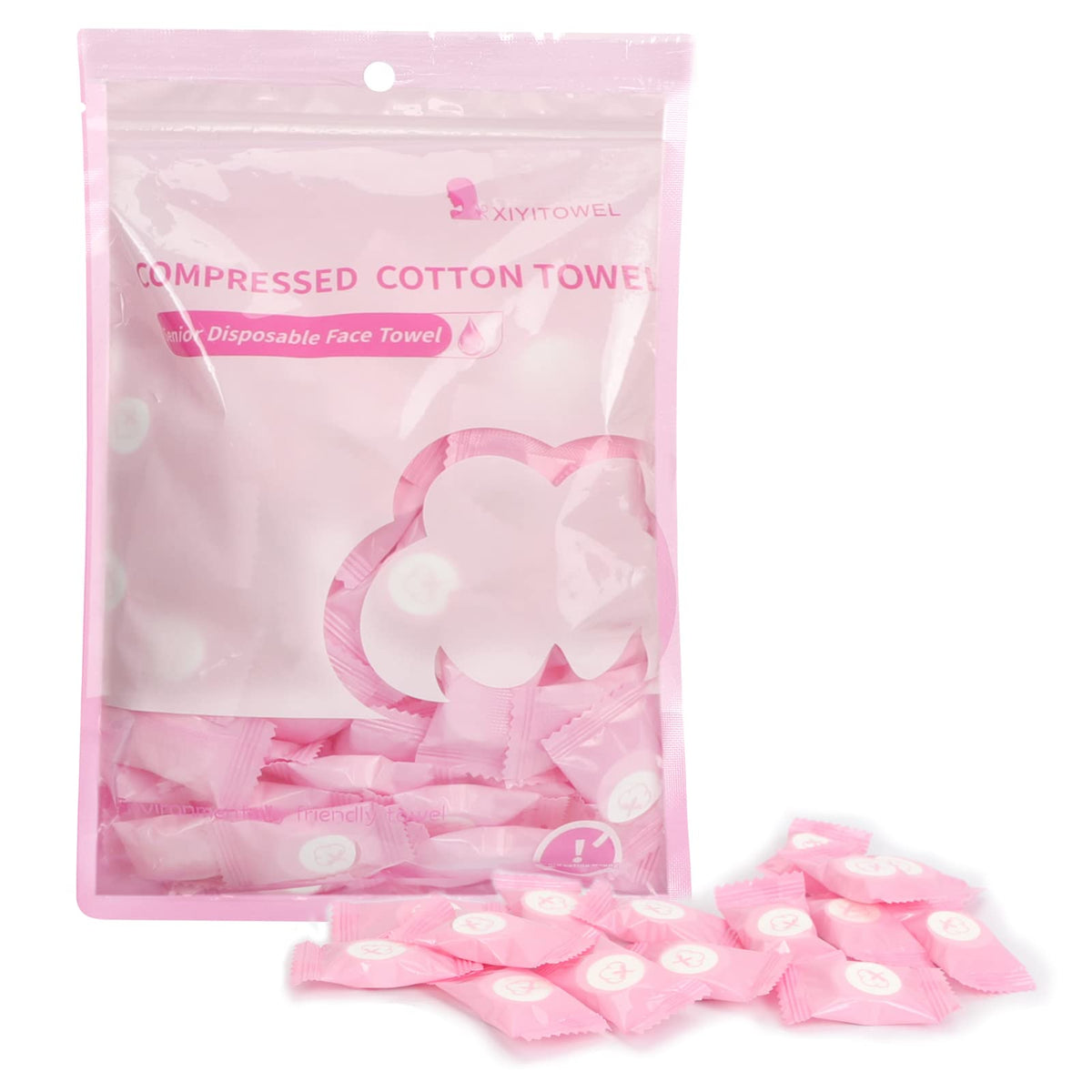 Compressed Towel Tablets- 100 PCS Disposable Portable Face Towels,8.7x 8 in