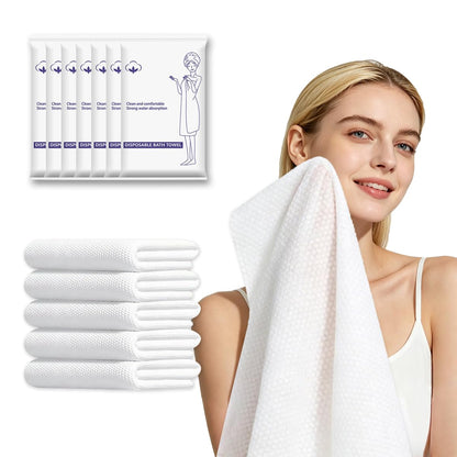 10 Pack Disposable Travel Bath Towels Sheets Extra Large 55"x27.5",Soft Disposable Dry Towel Washcloths Shower Towels for Body Travel Bathroom,Quick Dry Camping Towel Hair Swimming Gym Pet Towels