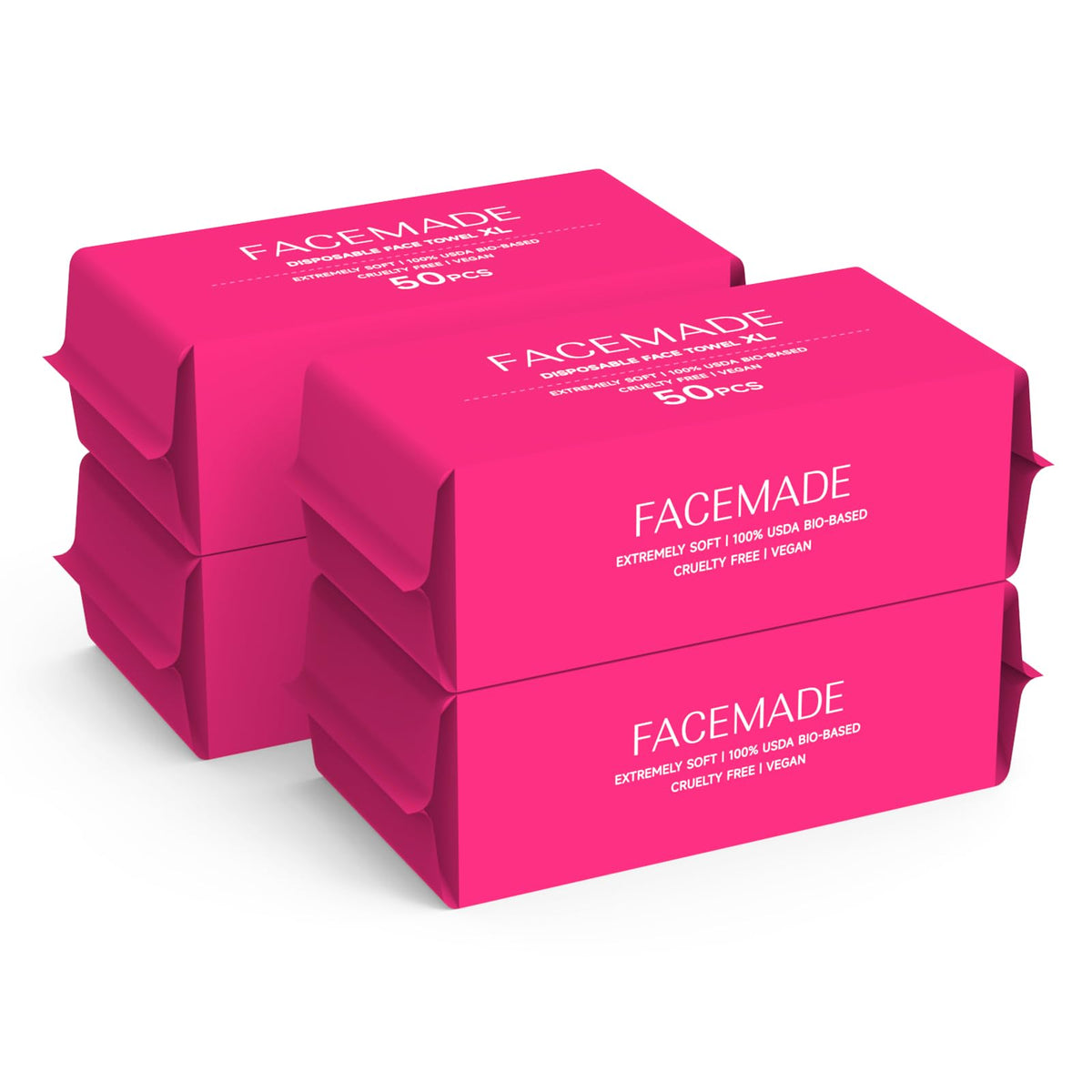 FACEMADE 48 Count (4 Packs) Disposable Travel Towels