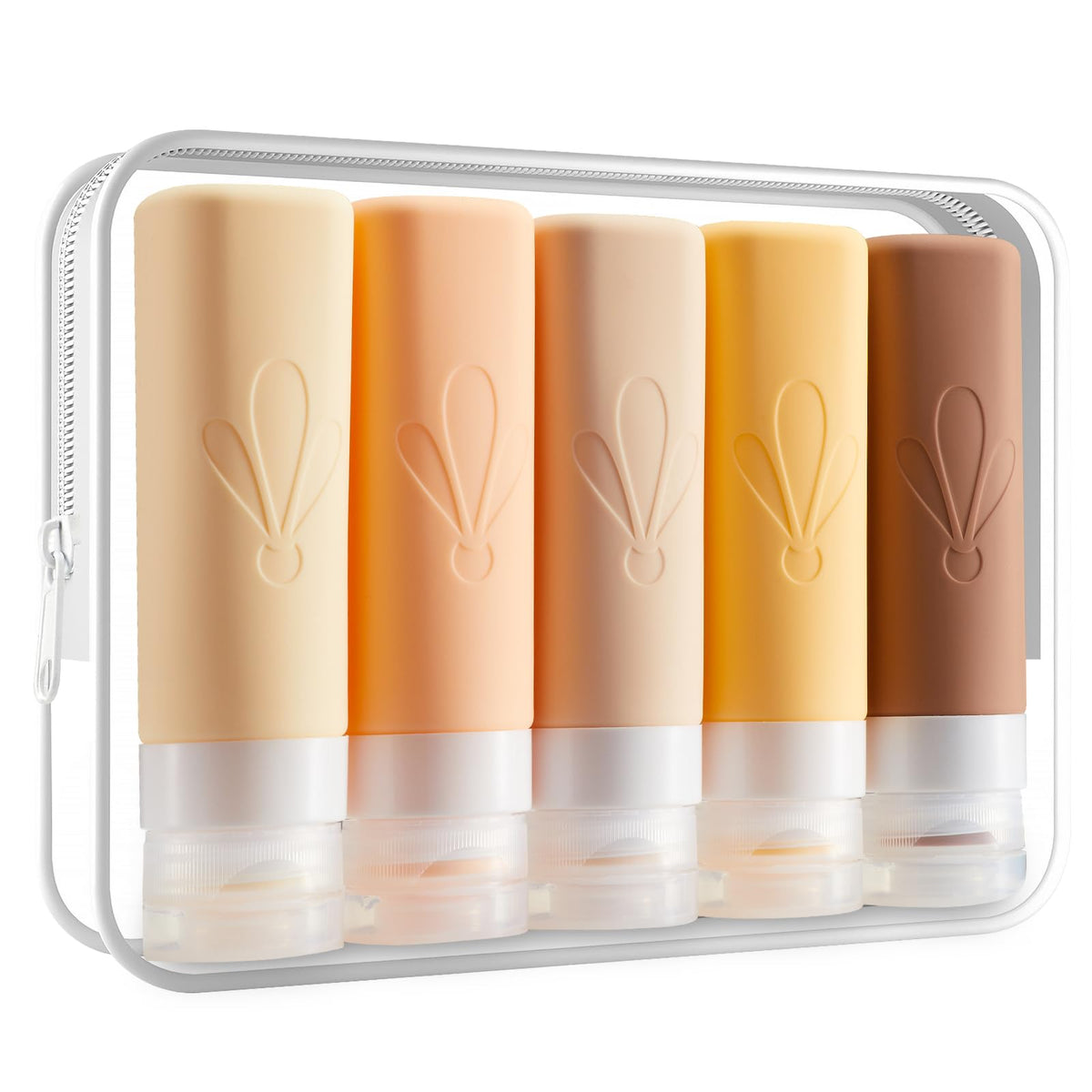 INSFIT Travel Bottles for Toiletries, TSA Approved 3oz Travel Size Toiletries, BPA Free Leak Proof Squeezable Silicone Tubes Travel Essentials for Shampoo Conditioner Lotion Soap