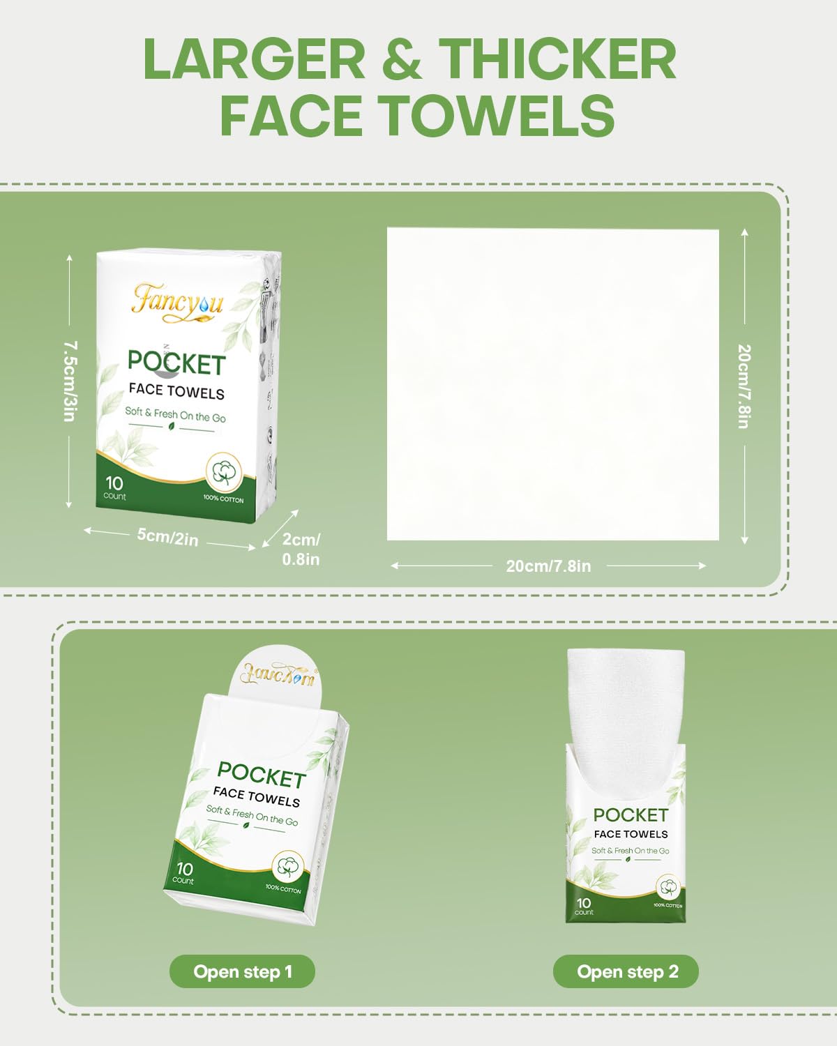 100 Count Disposable Face Towel Travel Pack Disposable Washcloths