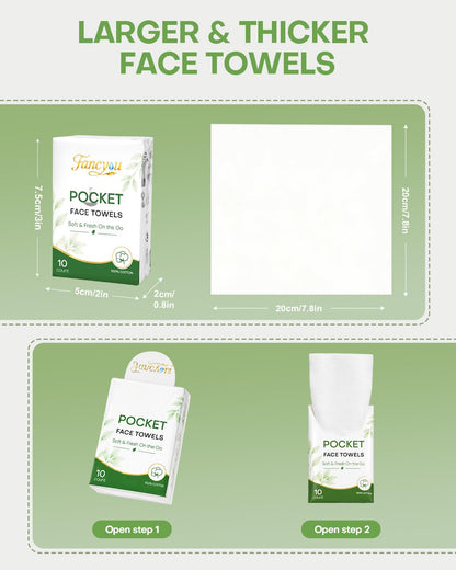 100 Count Disposable Face Towel Travel Pack Disposable Washcloths