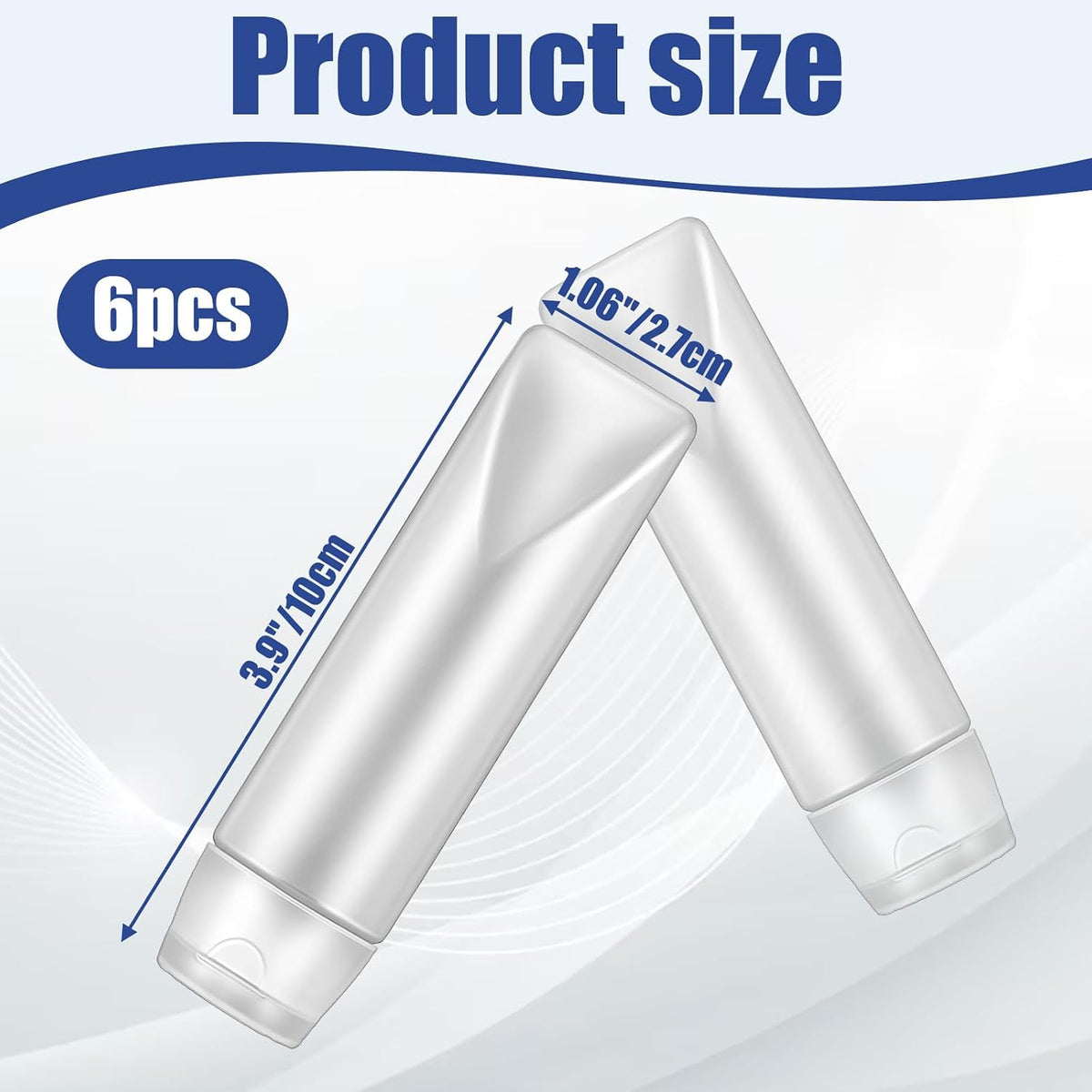 6 Pcs 1 oz Travel Bottles Empty Refillable Toothpaste Tubes Leak Proof Empty Squeeze Tubes Travel Toothpaste Container for Toiletries BPA Free Refillable Tube Squeeze Bottle PE Travel-Size Bottles