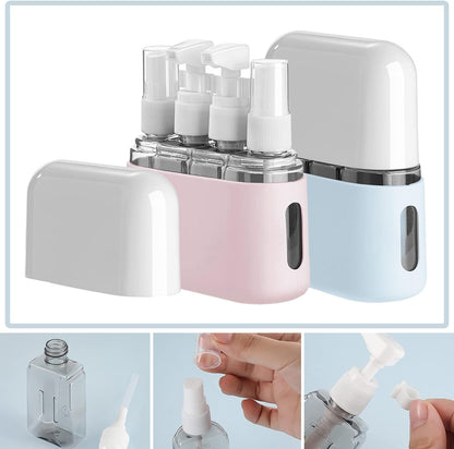 Travel Bottle Set, 8 Pack TSA Approved Travel Size Bottles, Travel Containers Dispenser, Travel Shampoo Bottles for Cosmetic Conditioner and Lotion