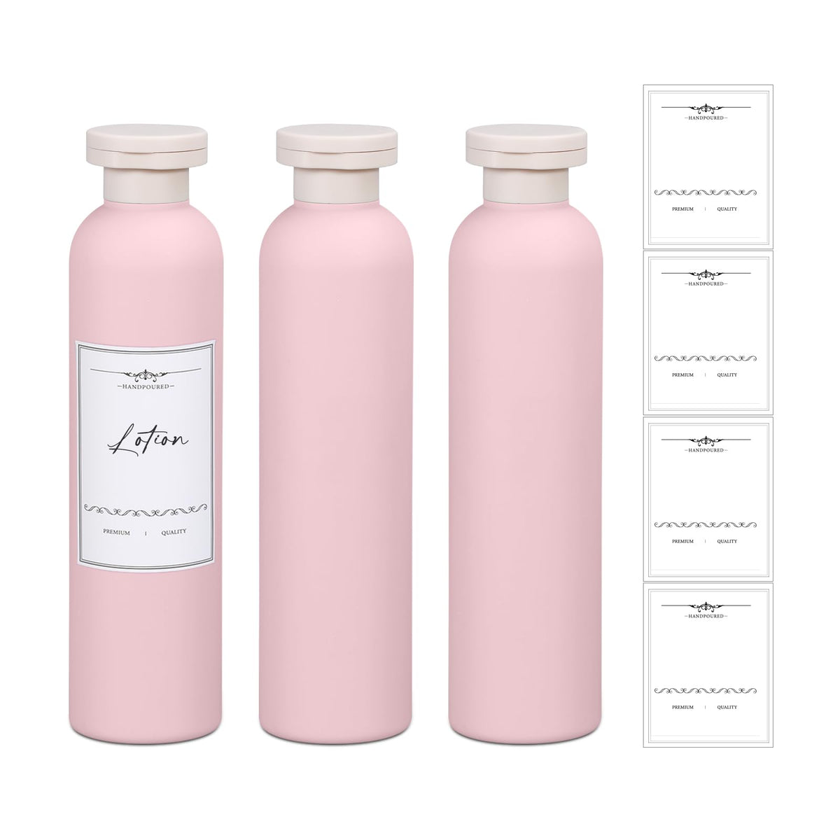 3 PACK Travel Shampoo Bottle, Empty Plastic Squeeze Bottles 6.8oz with Flip Cap, Lotion Container for Toiletries Travel Size Shampoo and Conditioner
