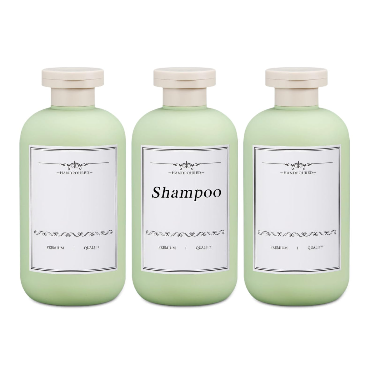 3 PACK Travel Shampoo Bottle, Empty Plastic Squeeze Bottles 6.8oz with Flip Cap, Lotion Container for Toiletries Travel Size Shampoo and Conditioner