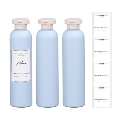 3 PACK Travel Shampoo Bottle, Empty Plastic Squeeze Bottles 6.8oz with Flip Cap, Lotion Container for Toiletries Travel Size Shampoo and Conditioner