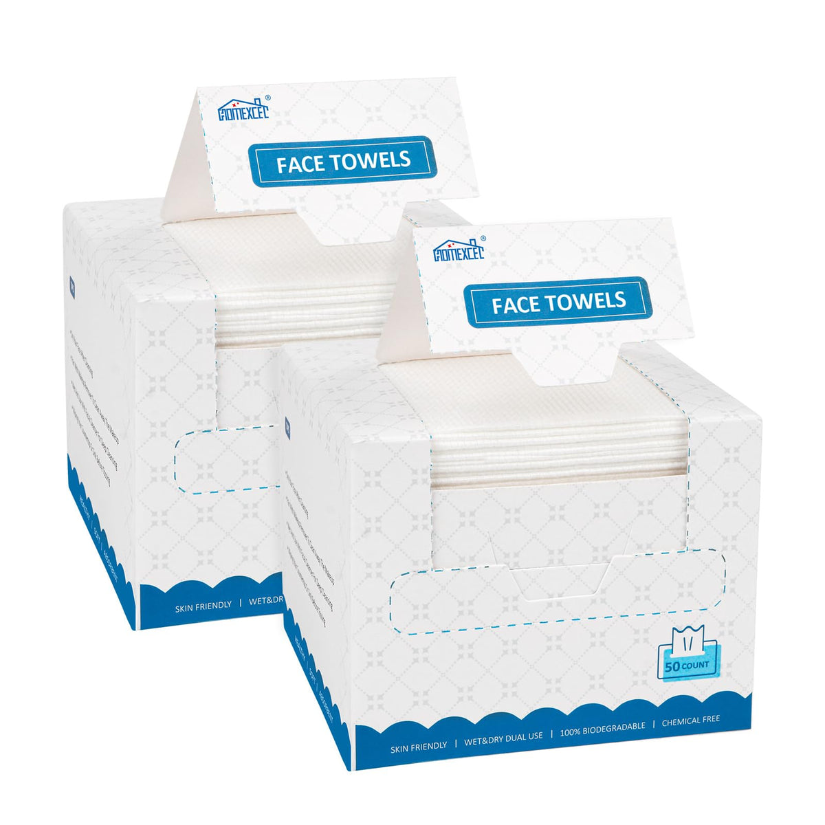 HOMEXCEL Face Towels, Disposable Face Towelette Ultra Soft & Absorbent