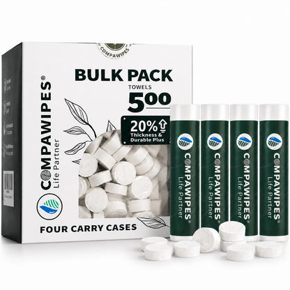100 PCS Compressed Towel Tablets - Travel Disposable Towels, Compressed Hiking Toilet Paper, Wilderness Wipes, Compact Toilet Paper, Disposable Compressed Face Towel for Camping, Backpacking & Beauty